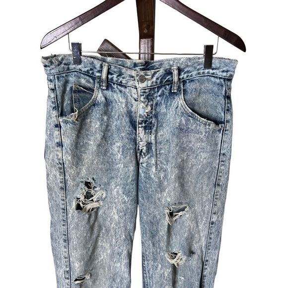 VTG 80s Code Bleu Distressed Japanese Denim 33X34 - Picture 2 of 9